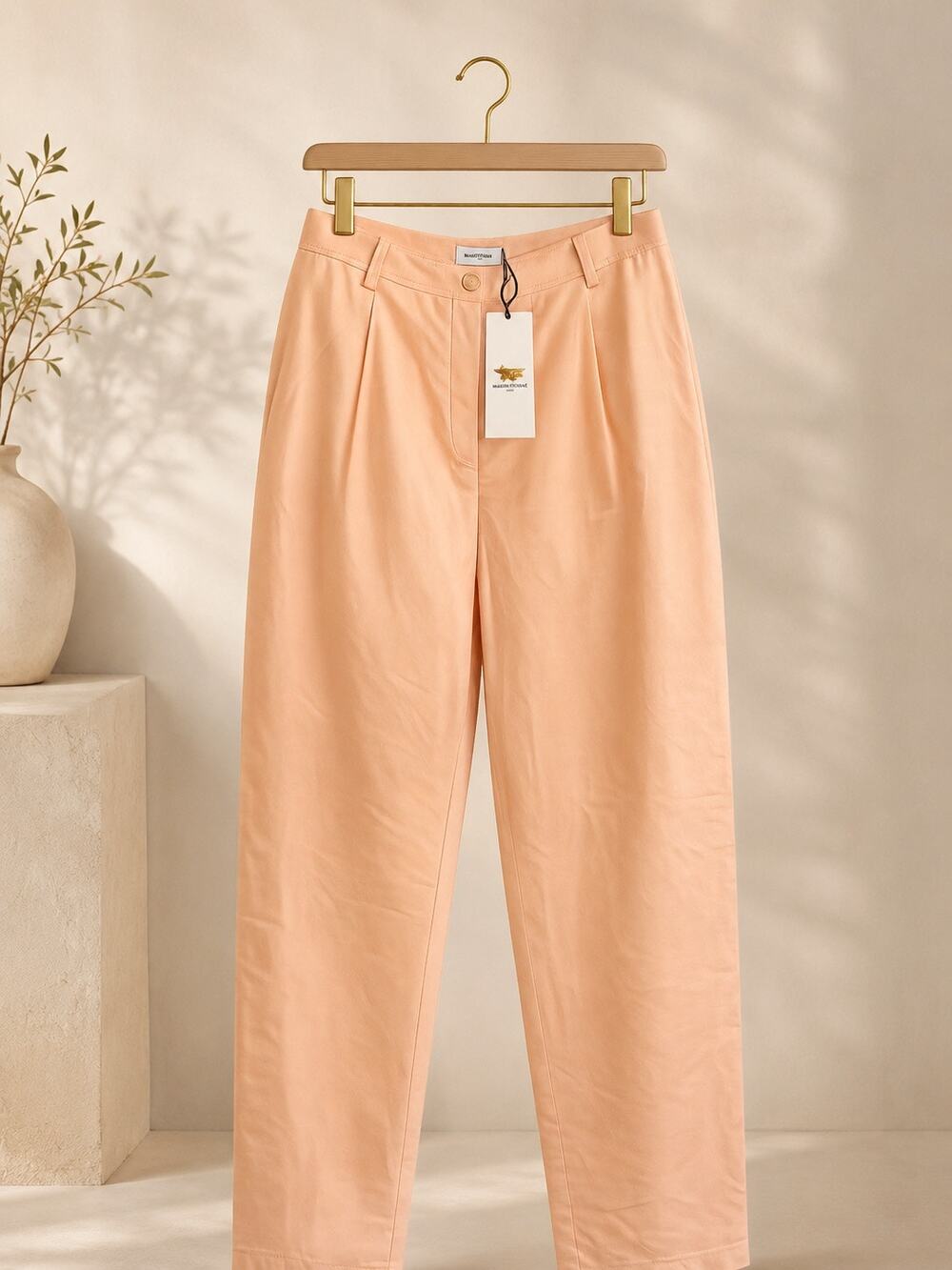 Maison Kitsune Peach Pants New with Tags